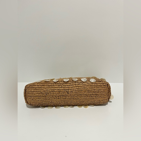 NEW J. Crew Handknotted Straw Rectangular Clutch with Paillettes CJ893 $148 - Picture 8 of 11